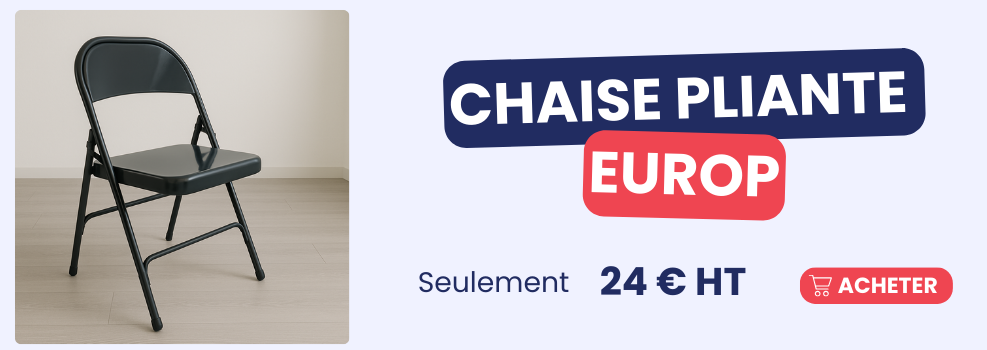 Chaise pliante en métal